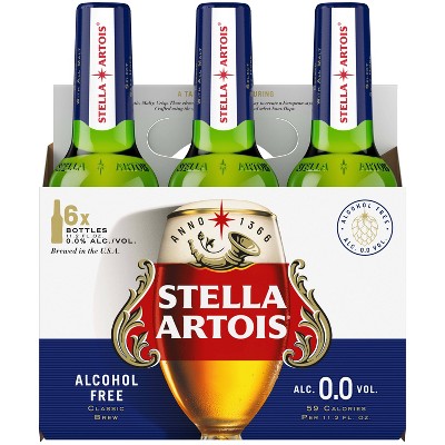 Stella Artois 0.0 Non-Alcoholic Lager Beer - 6pk/11.2 fl oz Bottles
