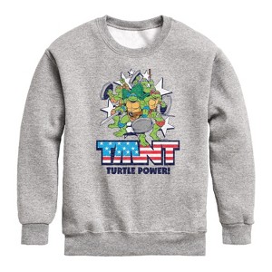 Boys' - Teenage Mutant Ninja Turtles - Turtle Power Americana Graphic Long Sleeve Fleece Sweatshirt - 1 of 4