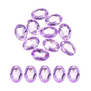 Unique Bargains Acrylic Flat Back DIY Decor Jewelry Oval Gems 10 Pcs - 1 of 4