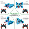 WOPET 2.4GHz Rechargeable Remote Control Car Double Sided 360°Rotating 4WD RC Cars Blue - 4 of 4