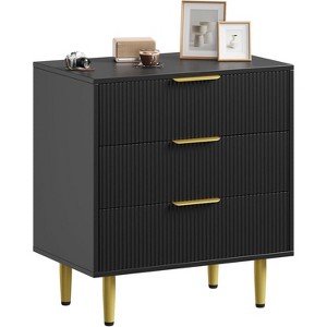 TackView Fluted Dresser with Drawers - Wooden Chest with Metal Handle & Feet for Bedroom, Living Room & Hallway - 1 of 4
