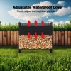Heavy Outdoor Firewood Rack with Waterproof Cover, 8.5FT Firewood Holder Steel Lumber Storage Carrier Organizer - 3 of 4