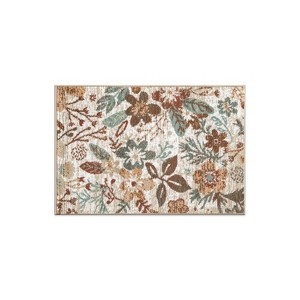 World Rug Gallery Beige Multi Garden Floral Indoor Area Rug - 1 of 4