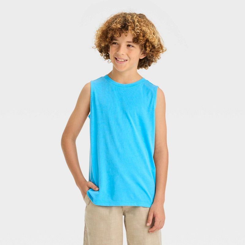 Boys' Washed Muscle Tank Top - Cat & Jack™, 1 of 5