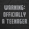 Womens Warning Officially A Teenager T Shirt Funny Birthday Gen Z Graphic Tee - Crazy Dog Women's T Shirt - 2 of 4