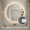GlasFlength Decorative Wall Mirrors Wall Art Wall Mirror Classic Mirror Circle Mirror Vanity Mirror for Bathroom, Silver, 19.68"*19.68"*1.18" - 4 of 4