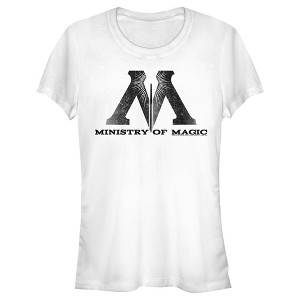 Juniors Womens Harry Potter Ministry Of Magic Logo T-Shirt - 1 of 3