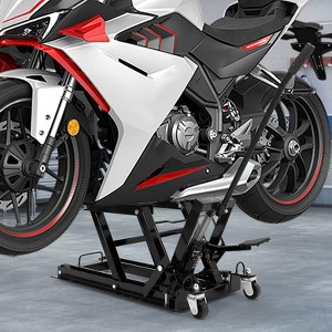 Hydraulic Motorcycle Lift Jack 1500 Lbs - Heavy Duty Motorcycle Lift Table with Wheels, Safety Pins and Rubber Platform - 1 of 4