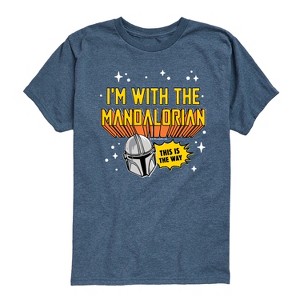 Boys' - The Mandalorian - Im With Mando Short Sleeve Graphic T-Shirt - 1 of 4