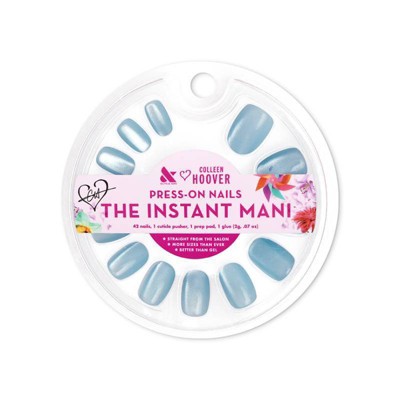 Olive & June Press-On Fake Nails - XS Round - Blue Velvet - 42ct
