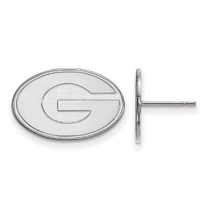 Black Bow Jewelry 14k White Gold Georgia Bulldogs NCAA Post Earrings - 1 of 3