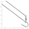 Black Bow Jewelry 1mm 10k White Gold Adjustable Solid Wheat Chain Necklace - 2 of 4