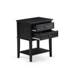 East West Furniture,Wood Nightstand with 2 Wood Drawers for Bedroom, Stable and Sturdy Constructed - 3 of 4