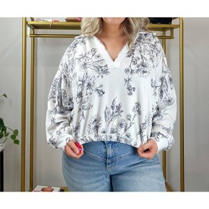Women's Love Me Long Time Cropped Long-sleeve Shirt - Illa Illa - 1 of 4