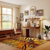 LOVEVOOK 5x7 Feet Tiger Stripe Area Rugs for Living Room, Machine Washable Animal Leopard Print Rug for Bedroom, Non-Slip Carpet for Home Decor - 3 of 4