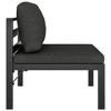 vidaXL Sectional Middle Sofa Anthracite with Durable Aluminum Frame and Comfortable Removable Polyester Cushions for Indoor and Outdoor Living Spaces - 4 of 4