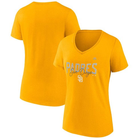 MLB San Diego Padres Women's Short Sleeve V-Neck Core T-Shirt - S