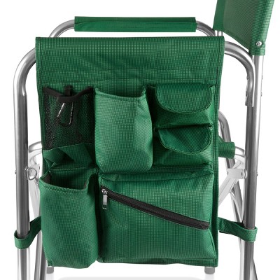 Hunter Green Ultimate Comfort Portable Sports Chair with Side Table
