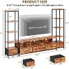 TV Stand Entertainment Center with Combination Open Shelving and Fabric Drawers,Compact Size for Bedroom,Durable Construction,Space-Saving,TV Cabinet - 2 of 4
