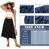 2025 Trendy High Waist Tiered Flowy Skirt for Women - Below Knee with Pockets - 2 of 4