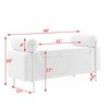 FONTOI Storage Ottoman Bench with Cylindrical Arms, End of Bed Bench, Foot Rest for Living Room Entryway, White, 17"*17"*44" - 3 of 4