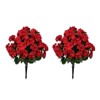 2PCS Artificial Begonias Bush with Ground Spike, 24Inch Artificial Outdoor Bushes Evergreen UV Resistant Shrubs- for Outdoor Indoor - 2 of 4