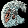 Men's Design By Humans Death Surfer By quilimo T-Shirt - 2 of 4