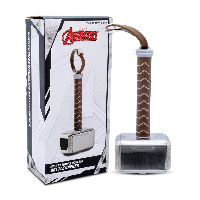 Ukonic Marvel Thor Metal Mjolnir Bottle Opener With Etched Enchantment, 2 of 10