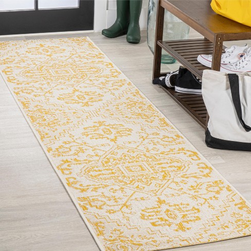 Yellow Bohemian hotsell inspired indoor/outdoor rug