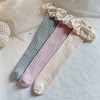 MyKids-USA Baby Kids Girls Lace Trim Patchwork Design Breathable Stocking Socks - 2 of 2