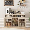 Rattan Buffet Storage Cabinet, 47" Sideboard Coffee Bar Cabinet with 2 Rattan Doors - 4 of 4
