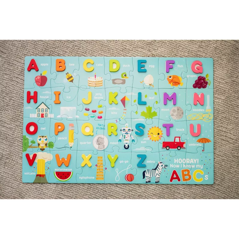 Now I Know My ABCs Puzzle- Wooden Alphabet Floor Puzzle