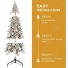 NAYSAYE Christmas Tree Stand 6FT Tree 935 Tips Flocked with Metal Stand for Christmas Decorations, White and Green, 40"*72"*17.6" - 3 of 4