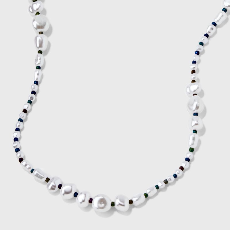 Mixed Simulated Pearl Beaded Necklace - Universal Thread&#8482; Ivory, 1 of 6