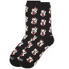 Memoi Maneki-Neko Bamboo Blend Crew Socks Black 9-11 - 3 of 4