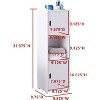 Kings Brand Furniture - Bathroom Floor Storage Cabinet, Open Shelve with Doors, White - 3 of 3