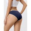 Allegra K Women's Cotton Low Waist Breathable Stretch Hipster Briefs 2 Packs - image 2 of 4