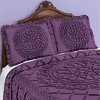 Collections Etc Wavy Tufted Medallion Ruffled Edge Chenille Pillow Sham - 2 of 3