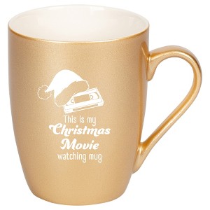 Elanze Designs This Is My Christmas Movie Watching Mug Vegas Gold 10 ounce New Bone China Coffee Cup Mug - 1 of 4