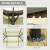 Resenkos Outdoor Garden Gazebo, Sunshade Gazebo Canopy,10' x 13' Double Roof Outdoor Gazebo Canopy Shelter with Netting & Curtains, Cream White - 3 of 4