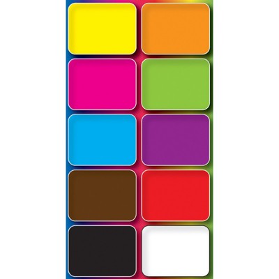 Ashley Productions Non-Magnetic Mini Whiteboard Erasers, Assorted Colors, Pack of 10 (Pack of 2)