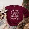 Simply Sage Market Women's Graphic Sweatshirt Farm Fresh Christmas Trees Car - 2 of 4