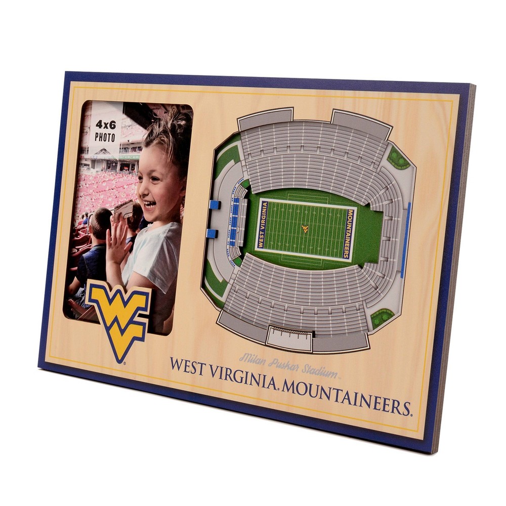 4" x 6" NCAA West Virginia Mountaineers 3D StadiumViews Picture Frame