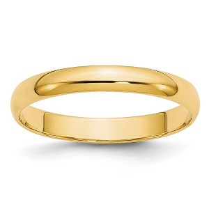 Black Bow Jewelry 2mm to 6mm 14K Yellow Gold Lightweight Half Round Standard Fit Band - 1 of 4