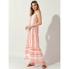 Allegra K Women's Boho Printed Summer Sleeveless V Neck Flowy Sundresses - 3 of 4