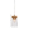 Toltec Lighting Nouvelle 1 - Light Pendant in  New Aged Brass with 4" Square Clear Bubble Shade - 2 of 2