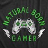 Womens Natural Born Gamer T Shirt Funny Video Game Lovers Controller Tee For Ladies - Crazy Dog Women's T Shirt - image 2 of 4