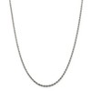 Black Bow Jewelry 2.25mm Rhodium Plated Sterling Silver Diamond Cut Rope Necklace - image 3 of 4