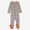 Leveret Boys Cotton Baby Footed Pajamas – 3 Pack – Adventure Animals Sleepers - 3 of 4