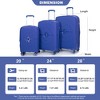 3 PCS Expanable Luggage Set, PP Lightweight Hardshell Spinner Wheel Suitcase with TSA Lock (20+24+28)-ModernLuxe - 2 of 4